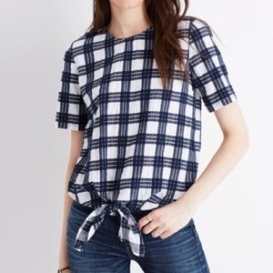 Plaid Tie Button Back Top from Madewell
